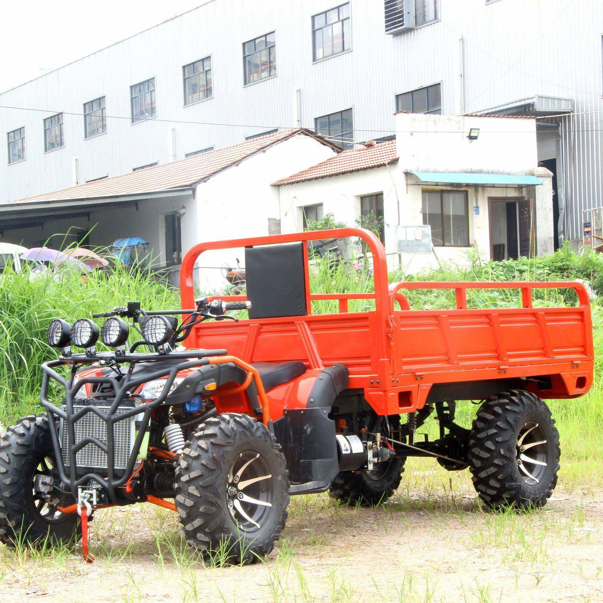沙滩车四轮越野摩托车四驱大公牛拖斗自卸农夫车山地全地形车atv
