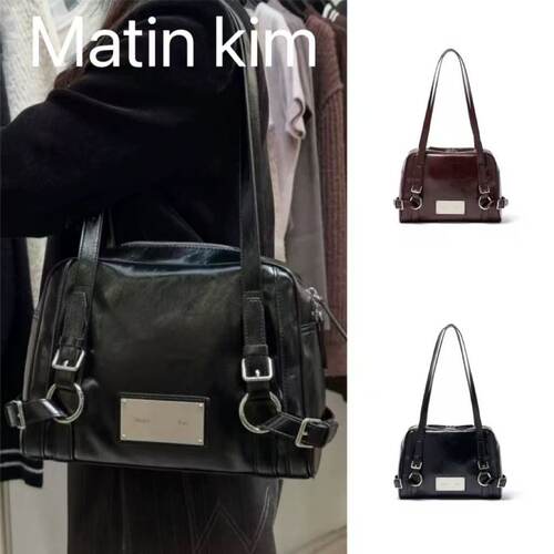 Matin kim 韩版时尚休闲保龄球斜挎包腋下单肩包