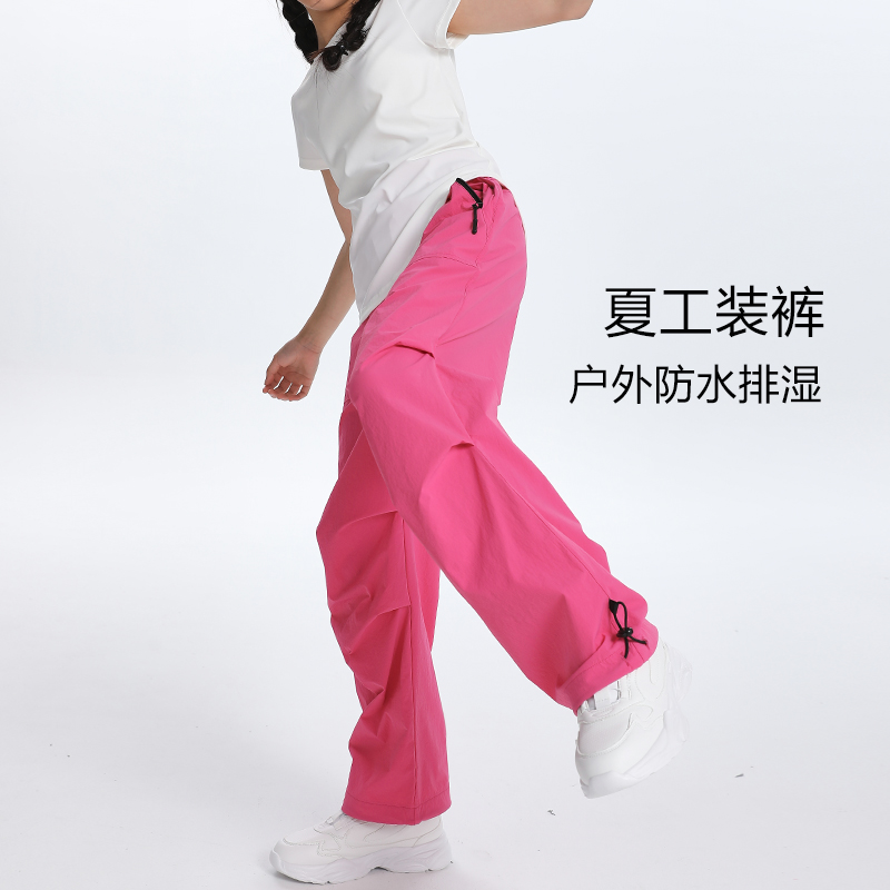 menggege工装裤女童软壳裤