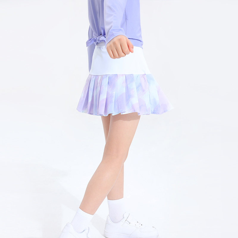 女童春季网球裙2025夏季薄速干半身裙女宝宝百褶裙运动裙儿童短裙
