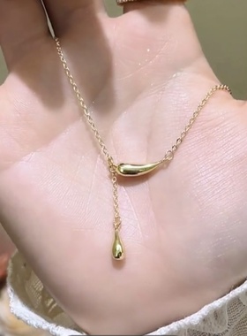 新款超仙水滴流苏项链