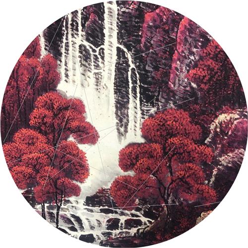 李可染 万山红遍 宣纸横幅书房客厅餐厅国画喜庆大气山水装饰画
