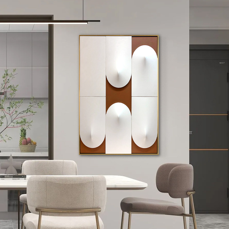 入门玄关装饰画 画轻奢高级感现代简约2025新款饭厅挂画 画客厅意