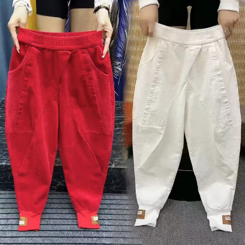 条绒裤宽松高腰灯芯绒长裤垮裤