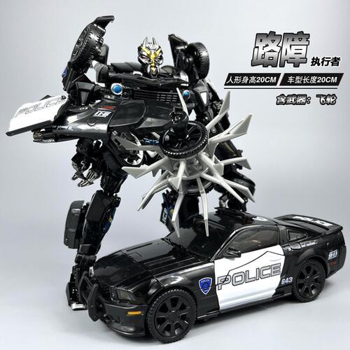 电影版 XP15路霸  变形玩具MPM05合金版路障 警车变形机器人模型