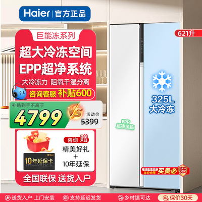 海尔冰箱621升大冷冻空间双门