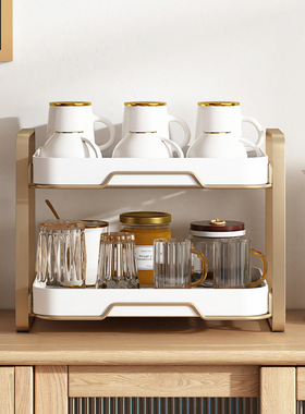 水杯架晾放玻璃杯子沥水带托盘家用收纳置物架放茶杯马克杯水壶架