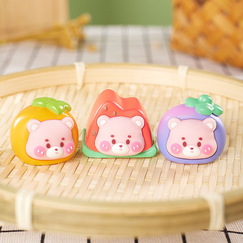 潮玩可爱缤纷水果盲袋办公室桌面装饰小摆件解压儿童玩具