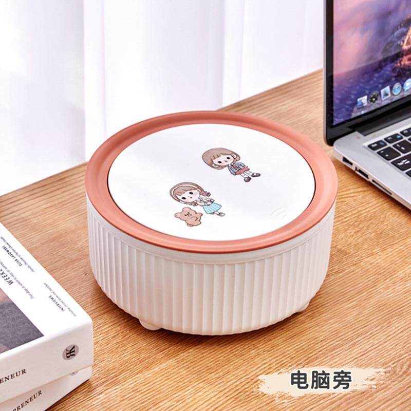 桌面垃圾桶带盖按压式高颜值大容量客厅茶几迷你卫生桶小号收厂家