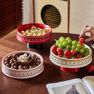 新年水果盘客厅家用轻奢高端过年果盘干果盒瓜子花生糖果盘收厂家
