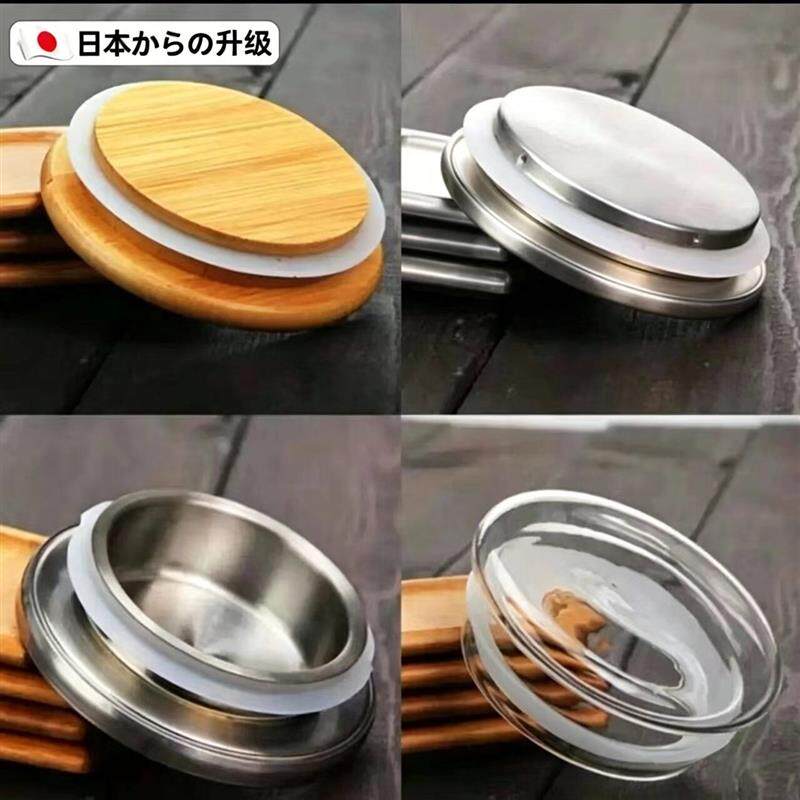 日本凉水壶盖子水壶水杯茶叶储物罐竹盖不锈钢盖茶壶配件冷水厂家