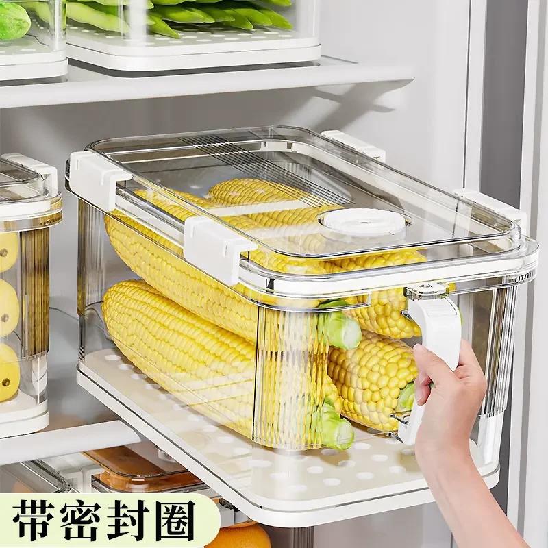 食品级透明可折叠密封保鲜盒 双重密封蔬菜水果冷冻收纳厂家