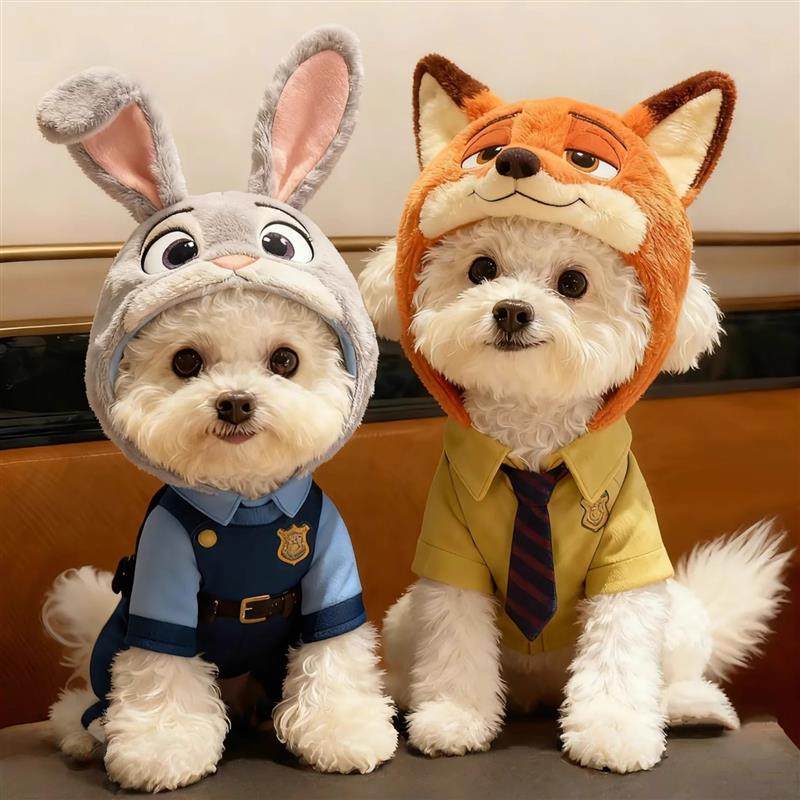 尼克狐狗狗衣服冬装加厚保暖棉服小型犬猫咪比熊博美泰迪宠物厂家