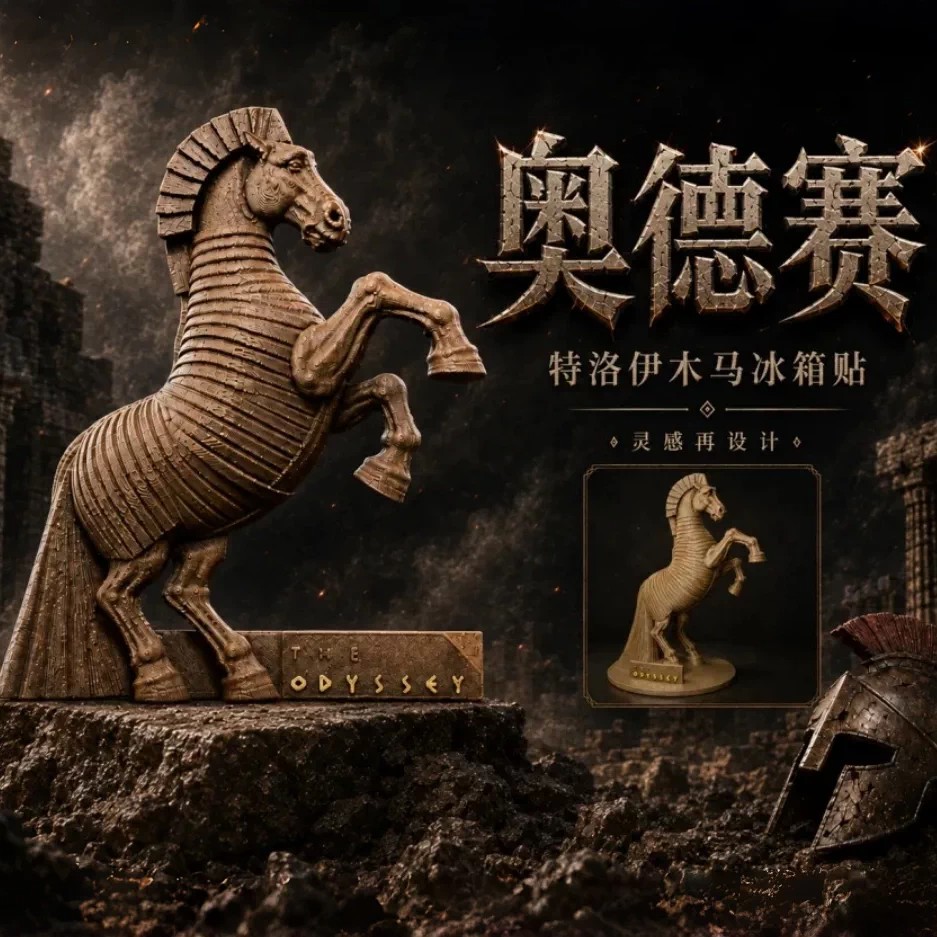 奥德赛特洛伊木马3D打印冰箱贴