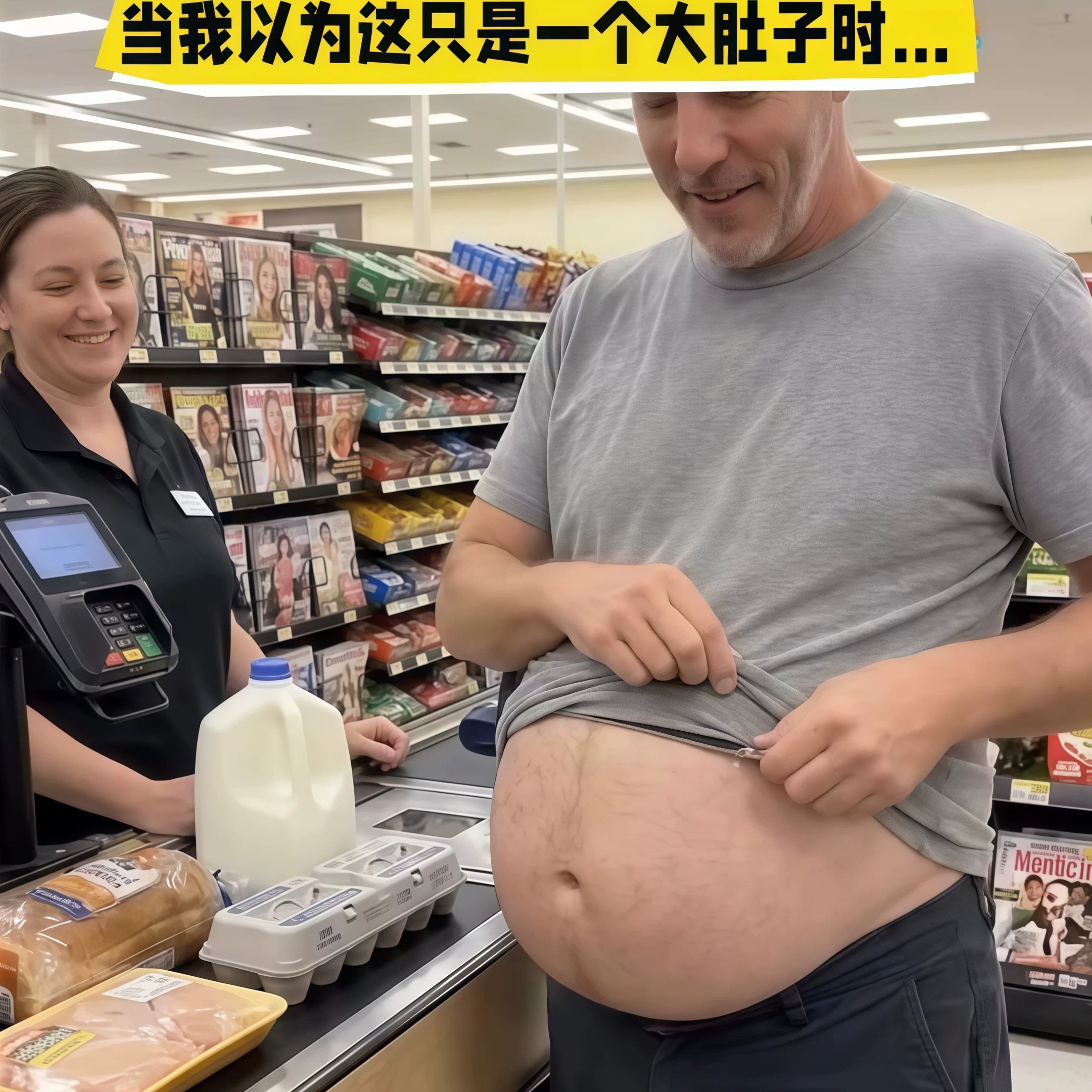 3D仿真啤酒肚大容量收纳腰包