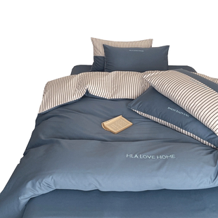 海澜之家大学生宿舍纯棉三件套寝室床单人全棉被套四件套床上用品