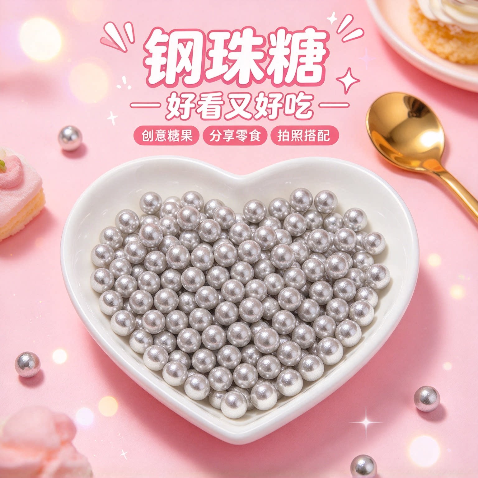 钢珠糖可乐味可食用diy装饰整蛊生日礼物恶搞烘焙糖冰淇淋搞怪