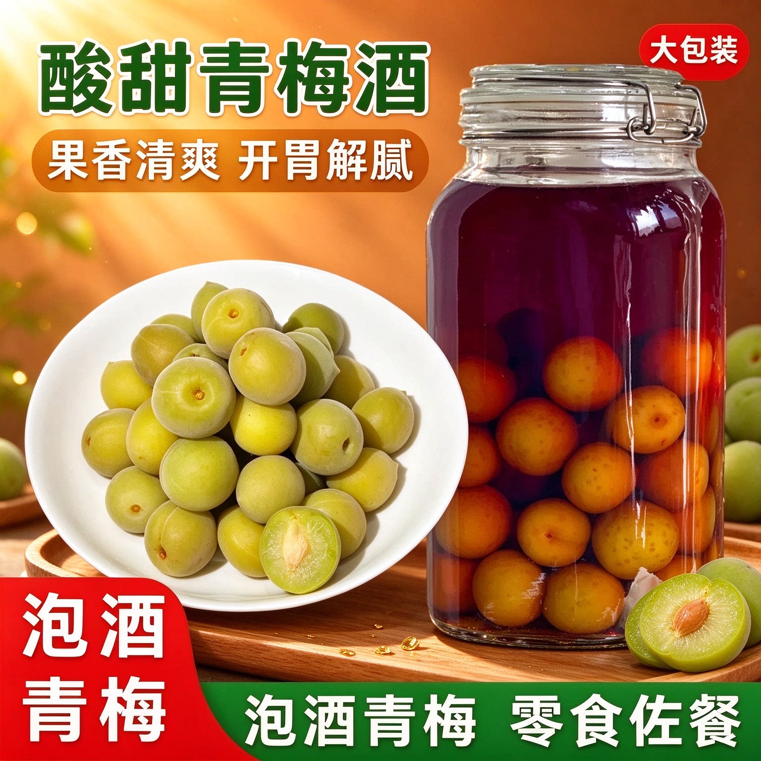 轻加工青梅鲜果泡酒半成品蜜饯野生黄梅零食自酿完熟梅开胃水果