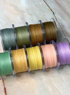 0.2mm极细南美圆蜡线 手工编织戒指手绳细线股线macrame编绳线材
