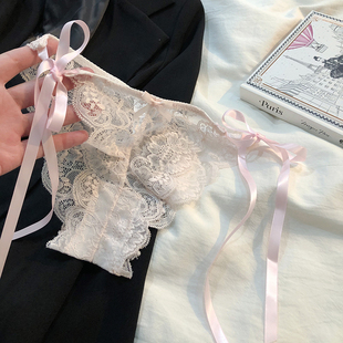 系带内裤女两侧可解性感蕾丝交叉细带2025新款网纱绑带女生纯欲风