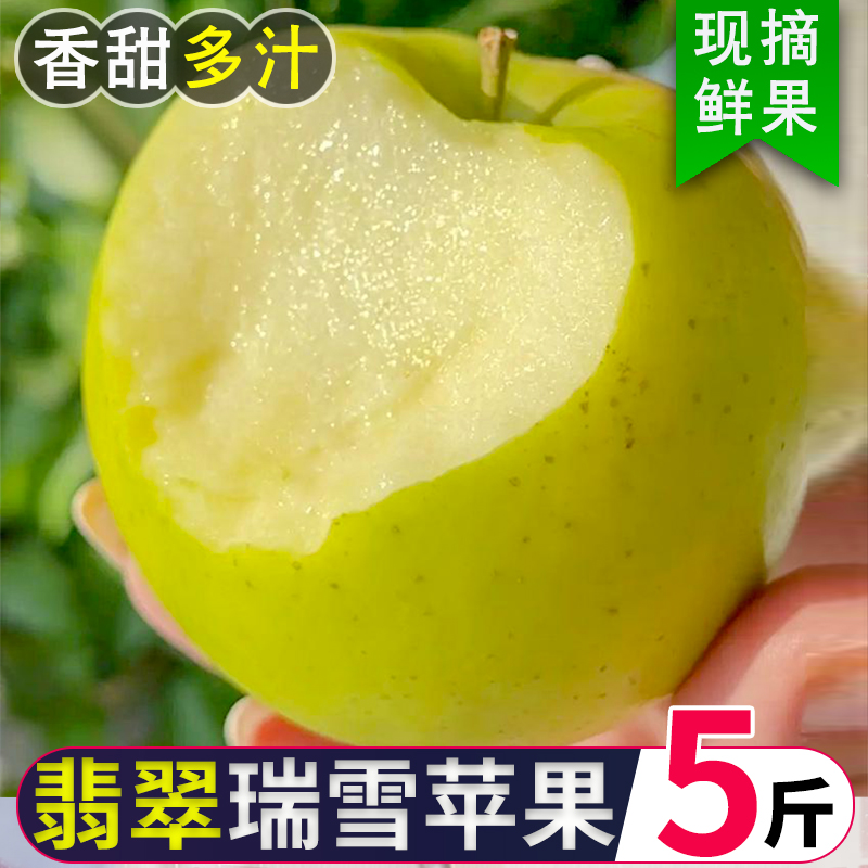 瑞雪苹果陕西正宗新鲜当季青苹果孕妇纯甜无酸带花香现采摘整箱