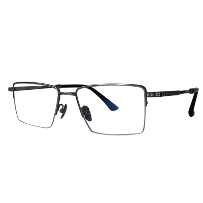 脱壳眼镜张新成夜行者大框147半框纯钛金属近视男士镜架商务框架