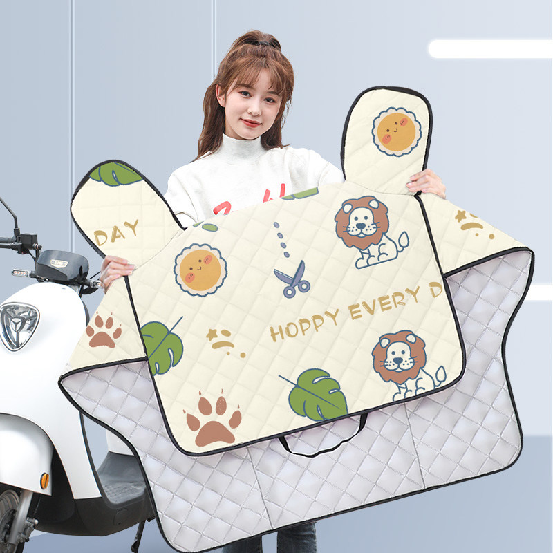 电动自行车挡风被夏季防雨防晒罩摩托电瓶车防风遮阳防水四季薄款