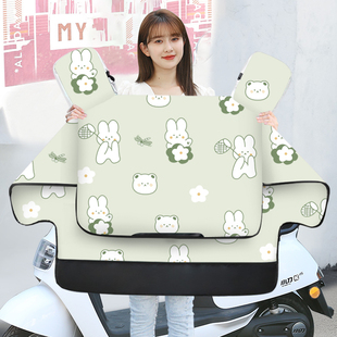 雅迪电动车挡风被双面防水冬天加绒加厚电瓶摩托车防风罩2025新款