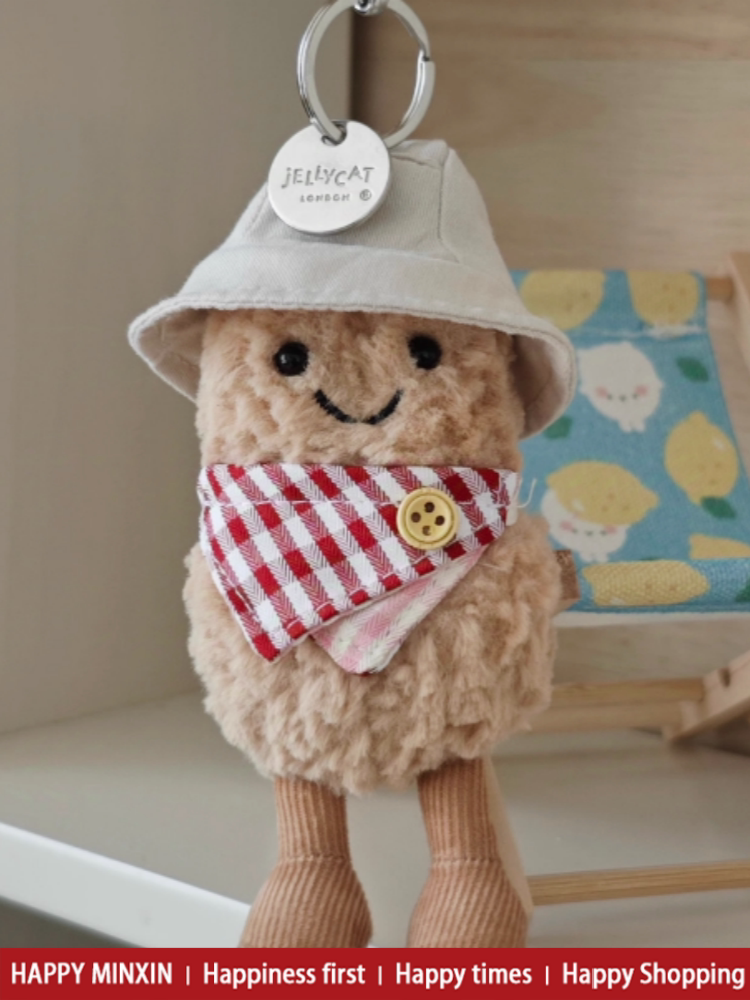 jellycat забавный арахис 11 см детская одежда кукла кулон одежда брелок аксессуары рыбацкая шляпа очки аксессуары Изображение 1