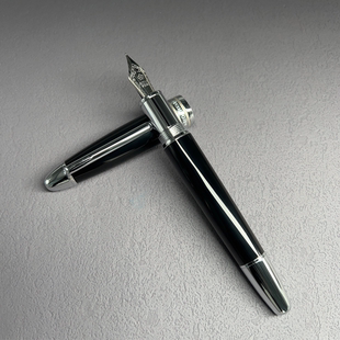 曜石黑全铜国诚146高奢日用学习办公商务学生高档钢笔 大明尖