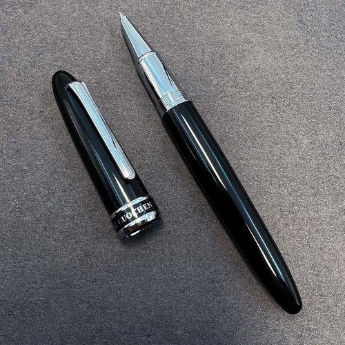 纯铜胚曜石黑高奢钢笔