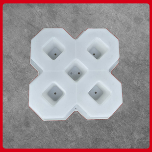 双八字植草砖十字线条塑料模具40X40X8cm 水泥混凝土砼制市政小区
