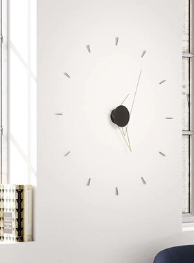 大尺寸极简轻奢钟表客厅餐厅书房艺术创意剪影时钟现代简约挂钟