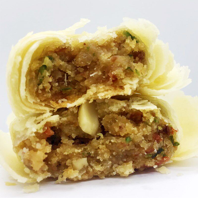 陕西安康特产水晶饼月老式青红丝苏式手工酥皮传统散称500g包邮