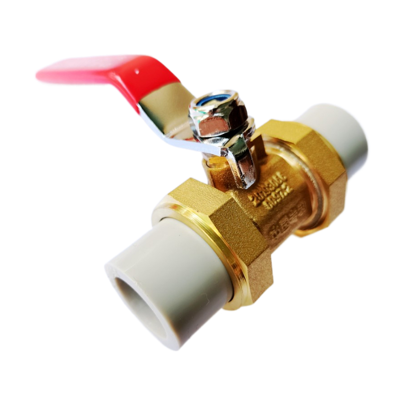 PE铜球阀 ppr水管管件配件开关热熔4分20 25双活接阀门PPR铜球阀