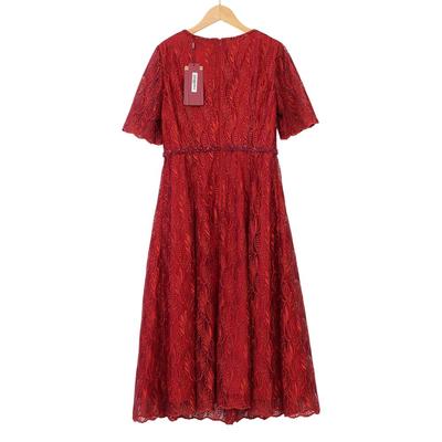 六礼LOOLAYY精选品牌女装高端时尚气质百搭红色连衣裙A1-17102