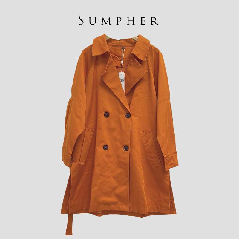 【广州杰哥Jack】Sumpher雾家专柜新款时尚气质橘色风衣-C82D