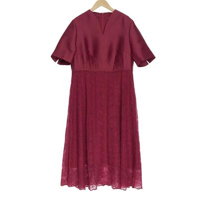 慕天姿精选品牌女装高端时尚气质百搭红色连衣裙慕天姿A1-12952