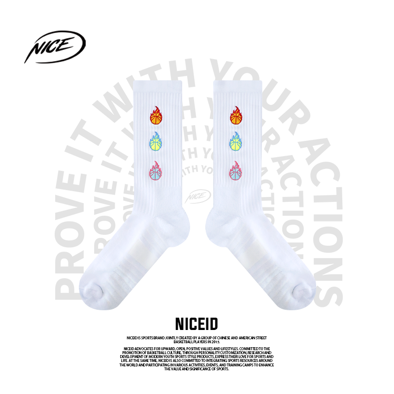 NICEID NICE篮球高帮精英袜毛巾底防滑包裹性运动袜【炼丹2.0】