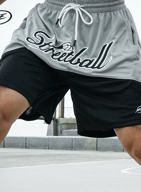 NICEID NICE美式篮球短裤实战训练运动裤夏季宽松版型透气四分裤