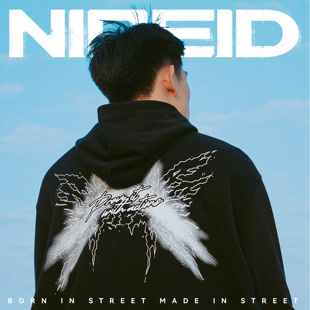 NICEID NICE光翼运动卫衣毛圈男女春秋休闲宽松连帽圆领套头