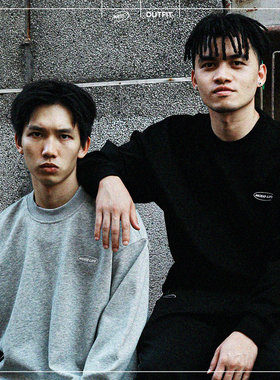 NICEID NICE LOGO运动长袖棉打底衫套头印花男女春秋宽松投篮服