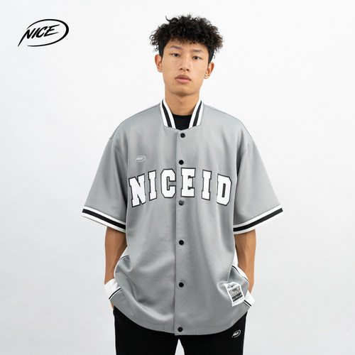 NICEID棒球服立领开衫美式篮球