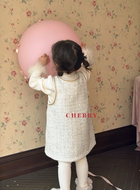 cherry kids 2025新款原创设计韩版高端女童秋冬款洋气小香风年货