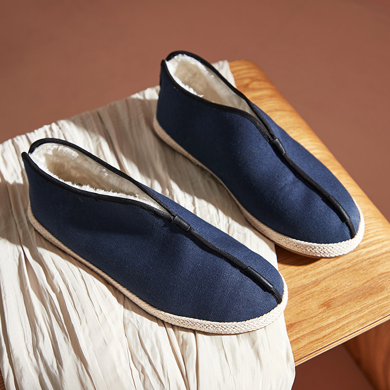 布语堂禅意款高帮棉布鞋冬季保暖