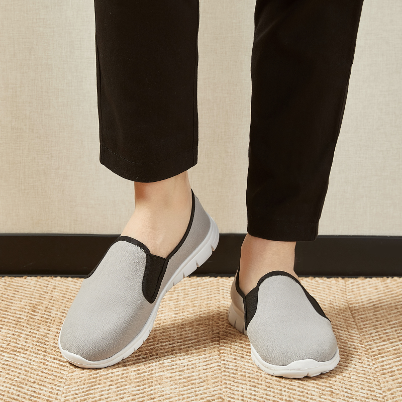 布语堂防臭休闲软底布鞋草药纳底