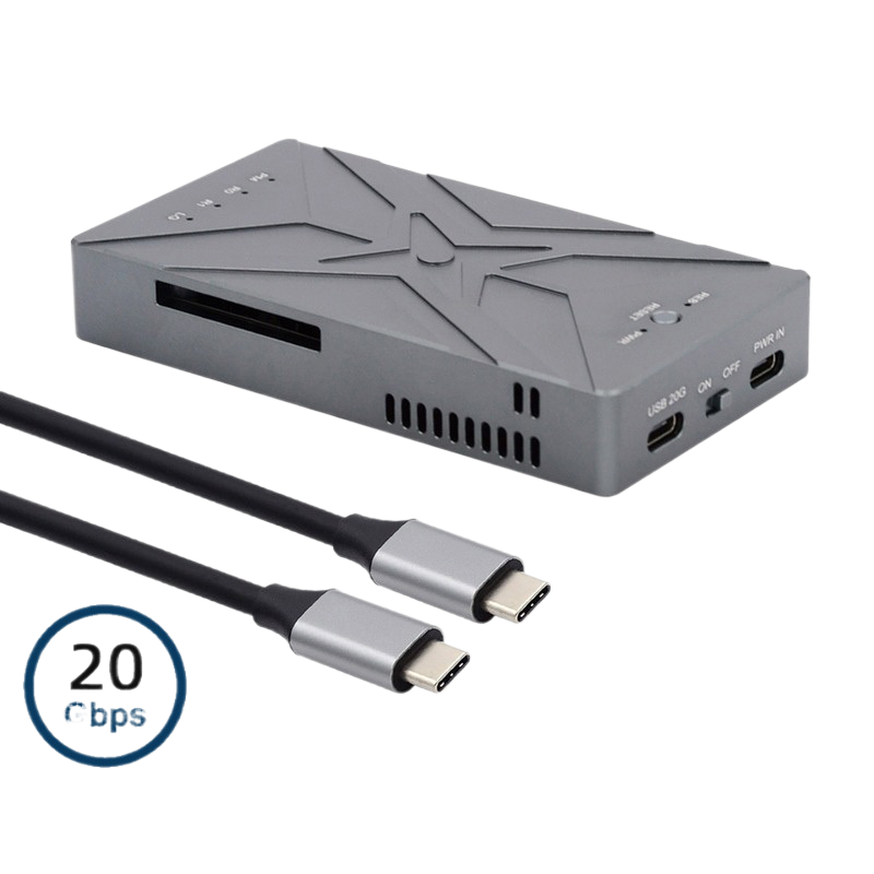 NVME M.2 NVME SSD RAID阵列移动硬盘盒USB3.2 GEN2 20G TYPE-C