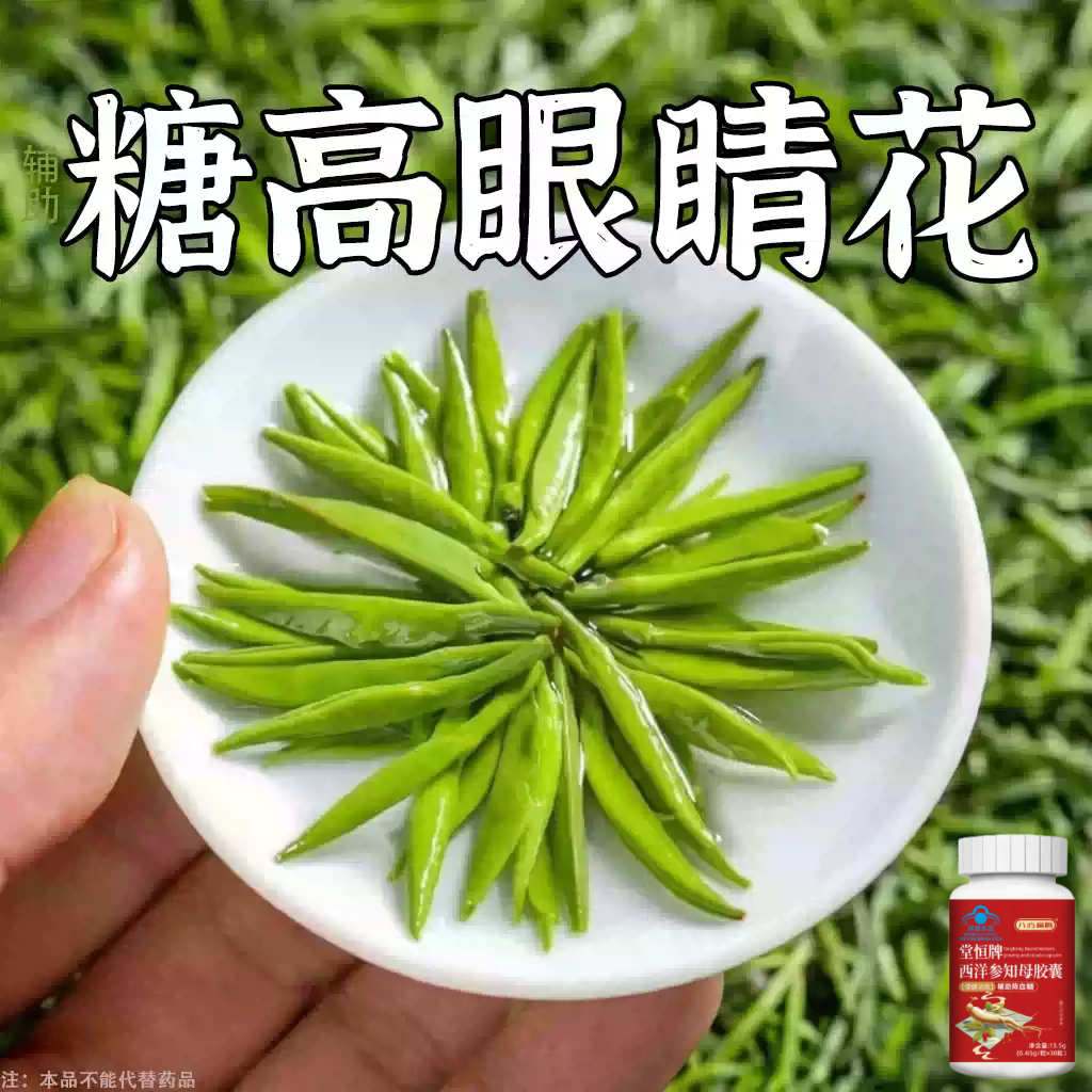 糖高就吃它口干口渴糖高眼睛花中老年成人用西洋参知母胶囊