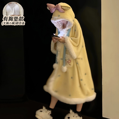 睡袍冬加厚女款睡衣2025新款保暖