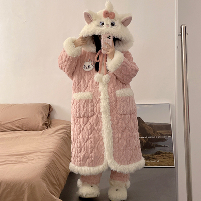 睡袍冬加厚女款睡衣2025新款浴袍